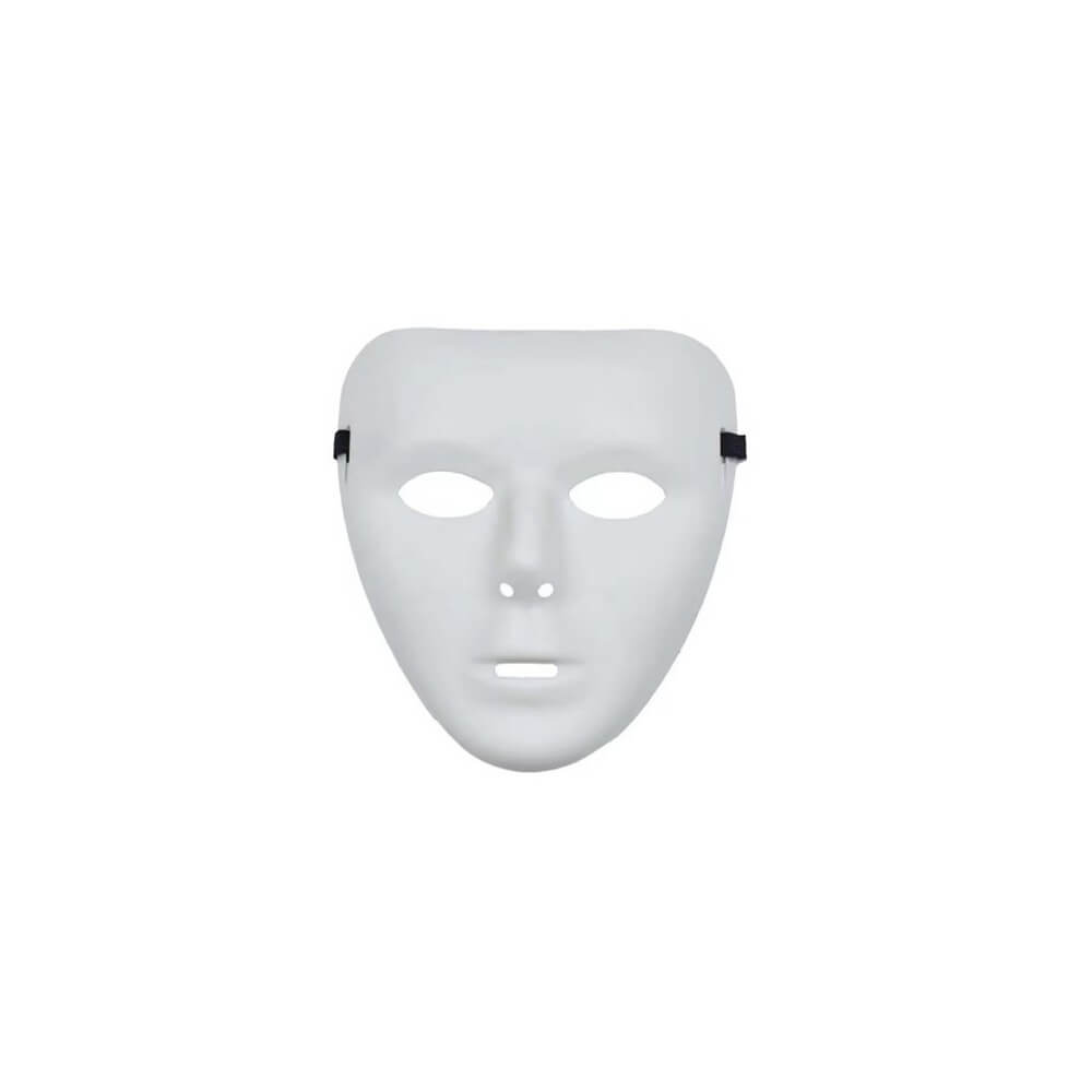 Masque Plastique Blanc Jeu de Rôle 19 x 16 cm - 43352 - Masques
