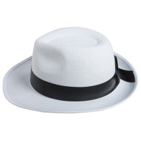 Chapeau Borsalino Feutre Blanc – Adulte - 34761 - Chapeaux