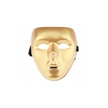 Masque Plastique Or Réglable 19 x 16 cm - 43353 - Masques