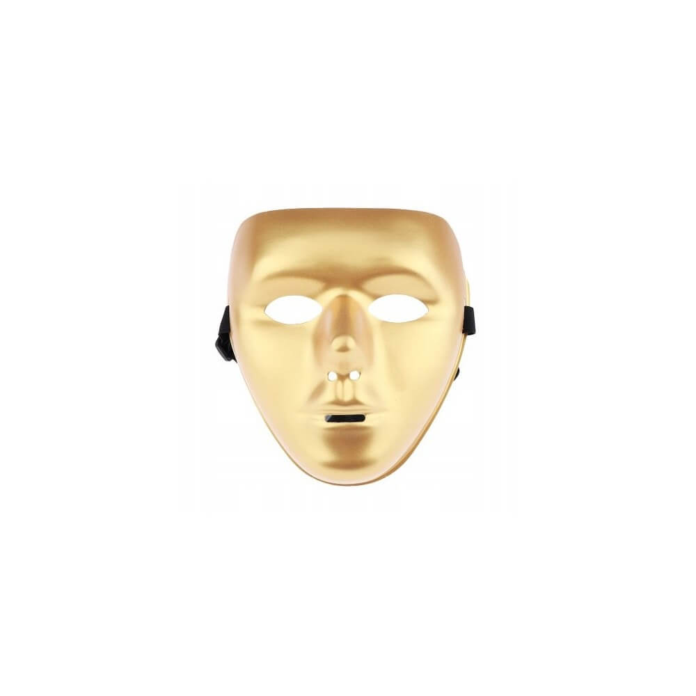 Masque Plastique Or Réglable 19 x 16 cm - 43353 - Masques