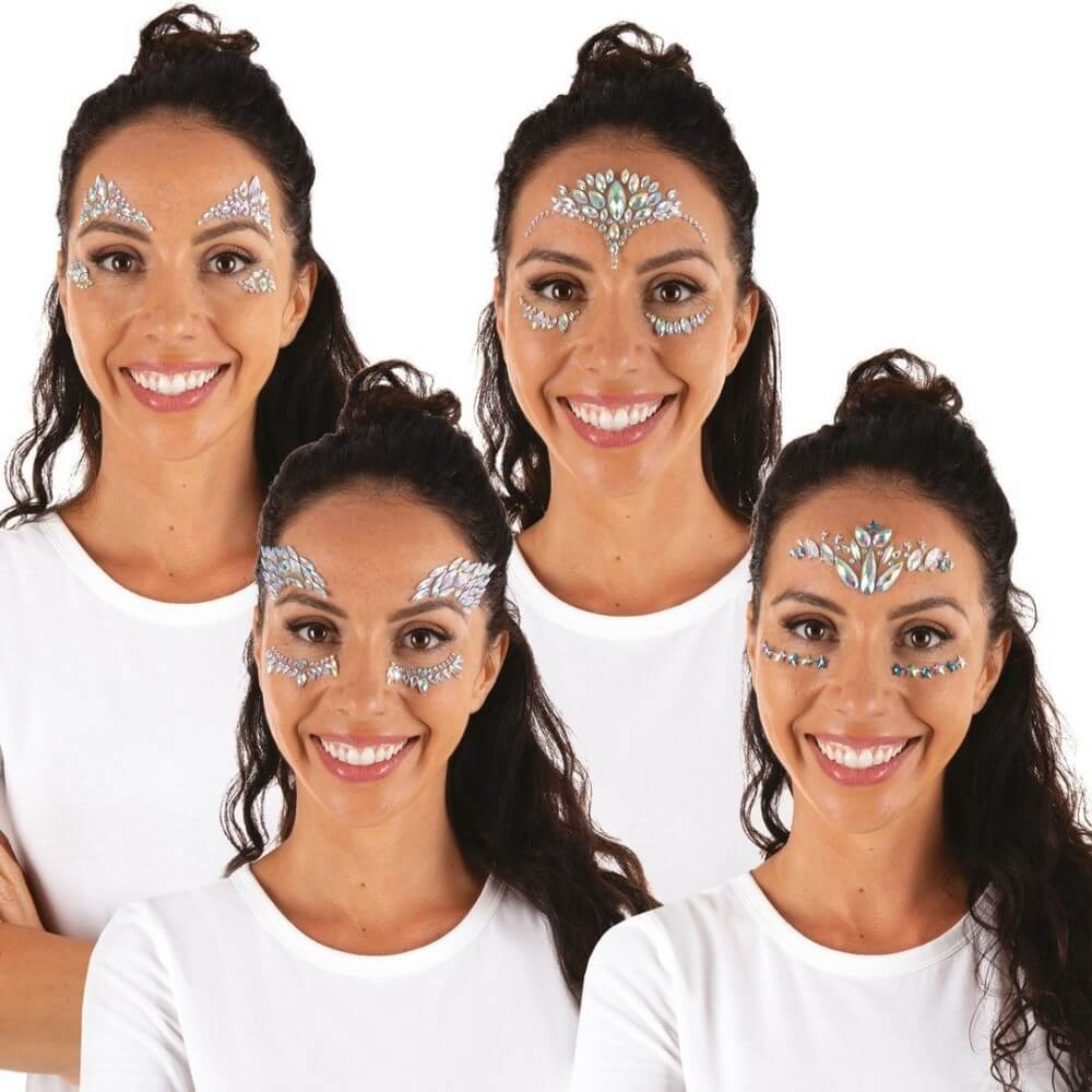 Strass Autocollant pour le Visage – Modèle Aléatoire II - 22564 - Strass & Paillettes