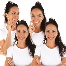 Strass Autocollant pour le Visage – Modèle Aléatoire III - 22565 - Strass & Paillettes