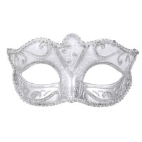 Loup Venice FELINA Argent – Masque élégant - B00339 - Masques