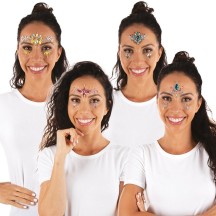 Strass Autocollant pour le Visage – Modèle Aléatoire IV - 22566 - Strass & Paillettes