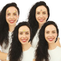 Strass Autocollant Visage UV – Modèle Aléatoire - 23871 - Strass & Paillettes