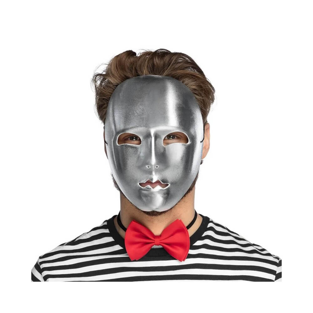 Masque Visage Mime Argent – Masque élégant - B00183 - Masques