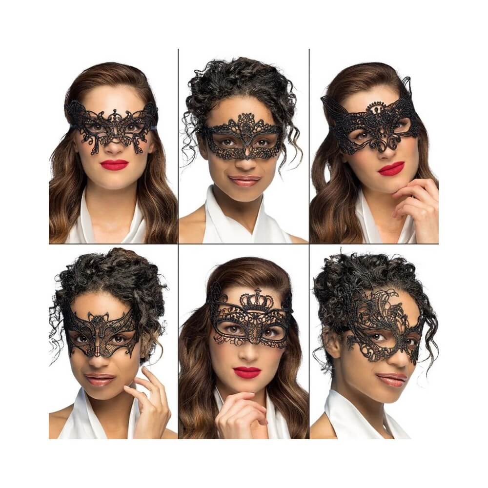 Loup Dentelle MASQUERADE – 6 modèles assortis - B00250 - Masques