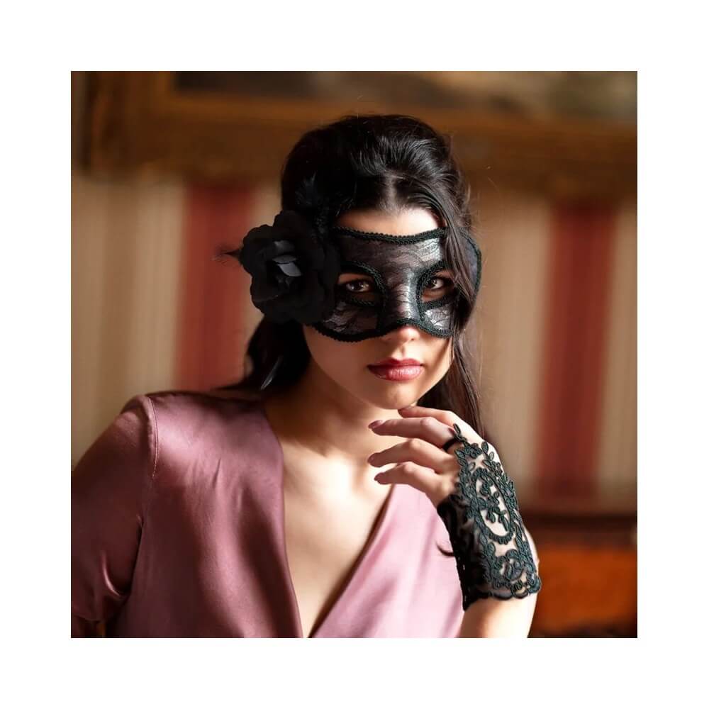 Loup Dentelle MYSTIQUE Noir – Masque élégant - B97528 - Masques