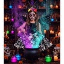 Set 3 Pièces Tutu + Ailes + Tiare Day of the Dead - 25714 - Costumes Halloween