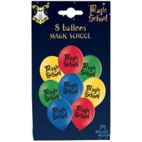 8 Ballons Latex 30 cm Magic School - 36529 - Ballons Latex Imprimés