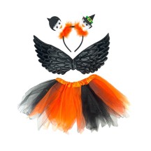 Set 3 Pièces Morgana Halloween – Tiare, Ailes & Tutu - 27807 - Costumes Halloween
