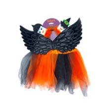 Set 3 Pièces Morgana Halloween – Tiare, Ailes & Tutu - 27807 - Costumes Halloween