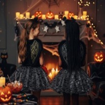 Ensemble 3 Pièces Dark Angel – Or ou Argent - 27882 - Costumes Halloween