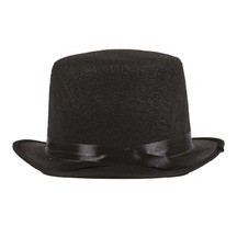 Chapeau Haut de Forme Feutre Noir Adulte 12 cm - 40004 - Chapeaux