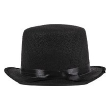 Chapeau Haut de Forme Feutre Noir Adulte 12 cm - 40004 - Chapeaux