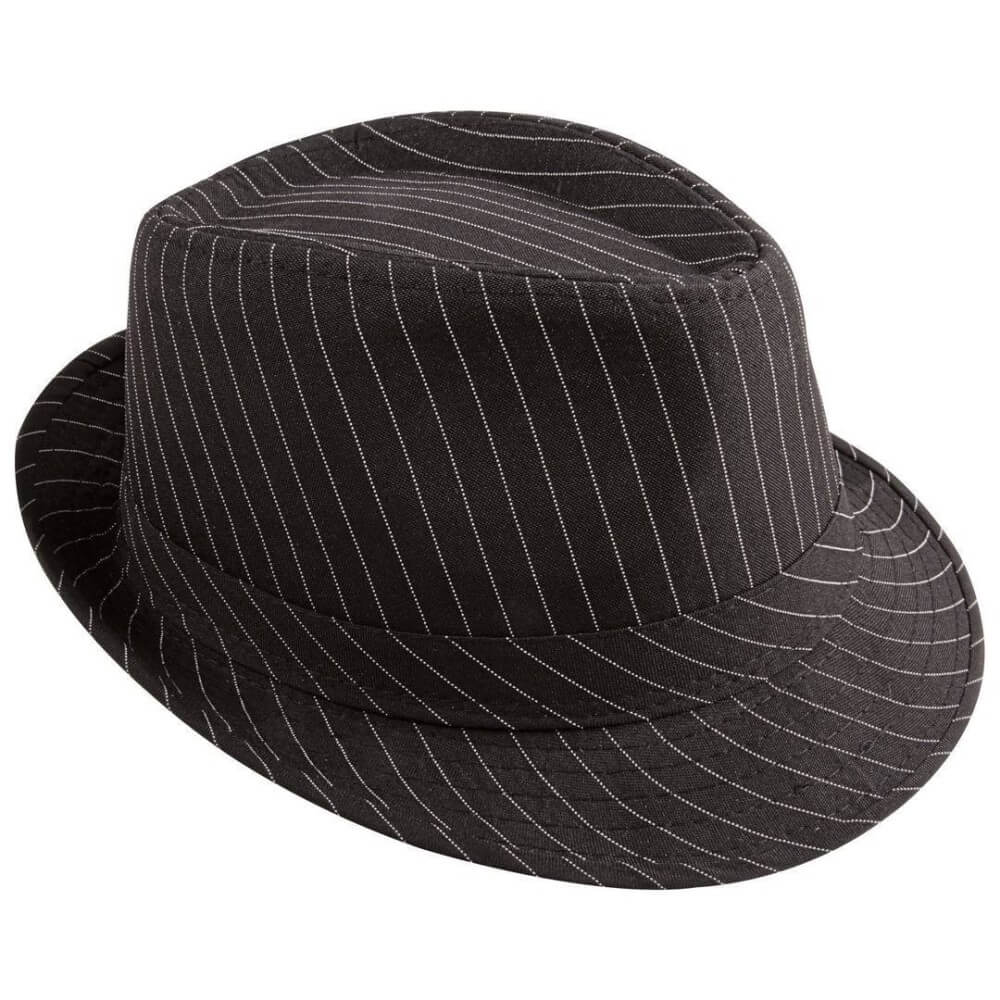 Chapeau Borsalino Rayé Noir et Blanc Adulte - 40388 - Chapeaux