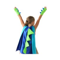 Set Dino Bleu/Vert – Cape & Bracelets - 47004 - Costumes enfant