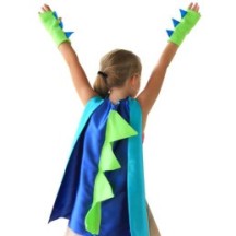 Set Dino Bleu/Vert – Cape & Bracelets - 47004 - Costumes enfant