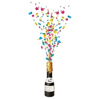 Bouteille canon à confettis 16 cm Multicolore - 93011 - Canons à confettis