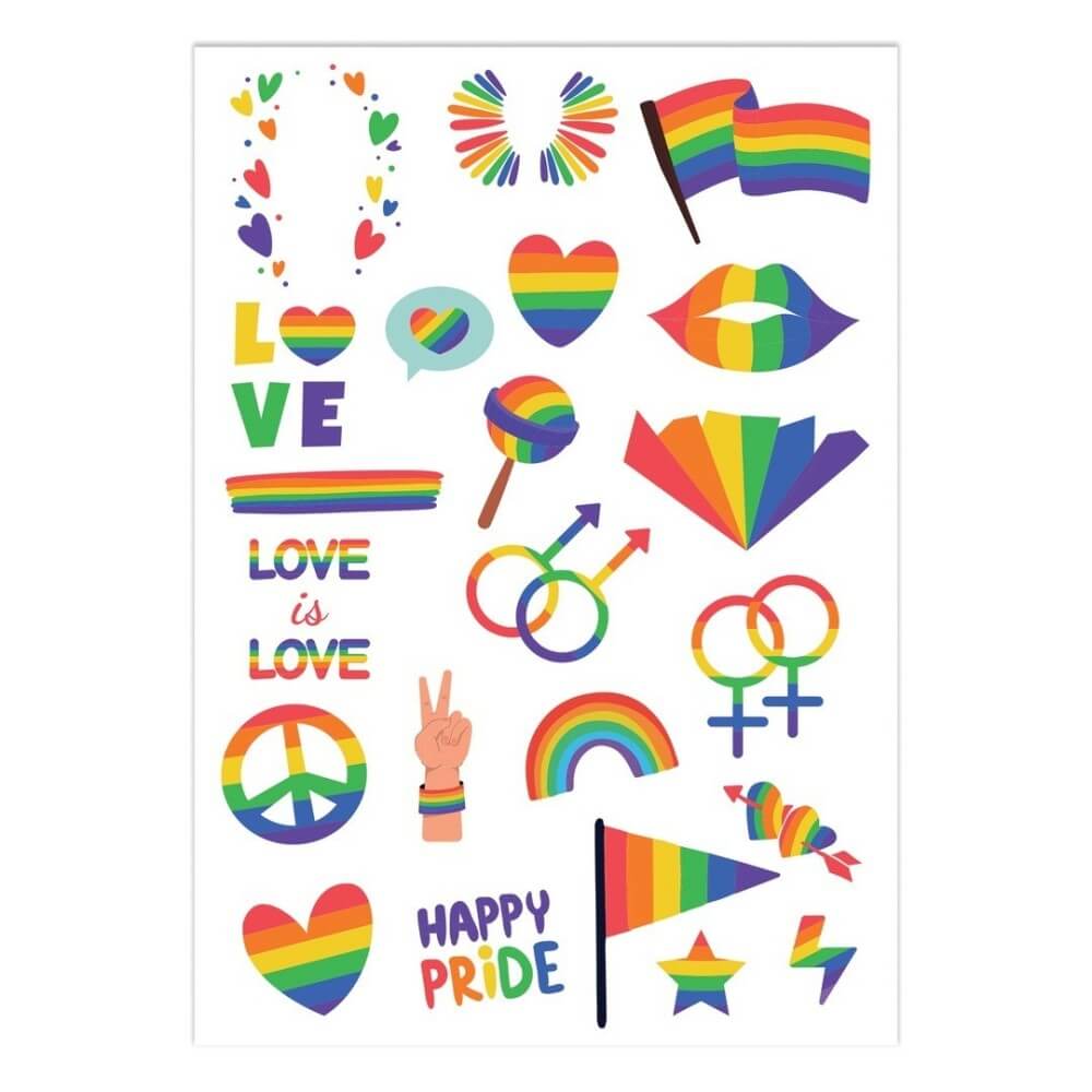 Tatouages Éphémères – Arc-en-ciel - 23265 - Strass & Paillettes