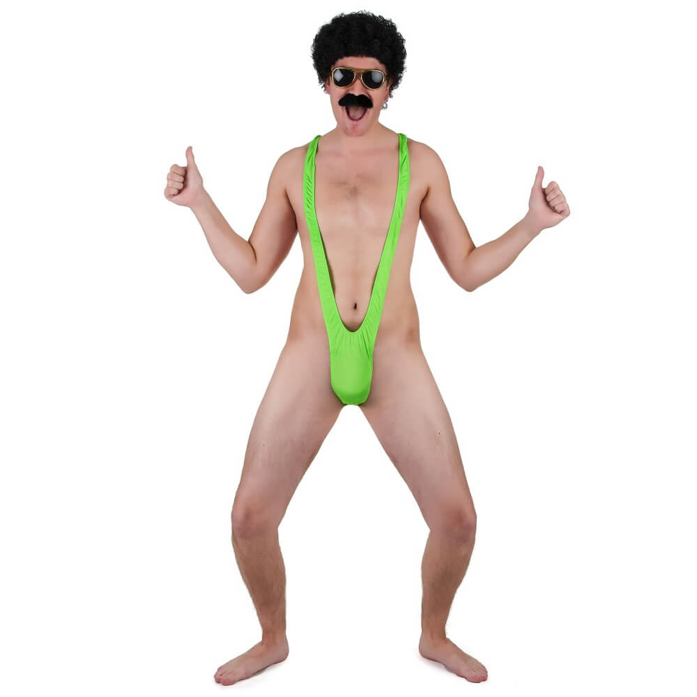 Mankini Vert Fluo Homme Humoristique - 163062 - Costumes adulte
