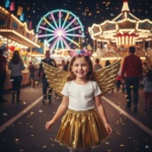 Set 3 Pièces Licorne GOLDY Or – Tutu, Ailes & Tiare - 47074 - Costumes enfant