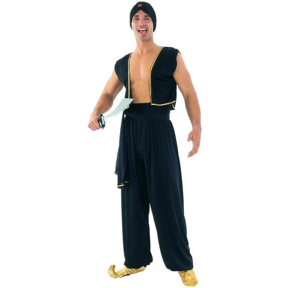 Déguisement Sultan Homme Noir et Or - 4550 - Costumes adulte