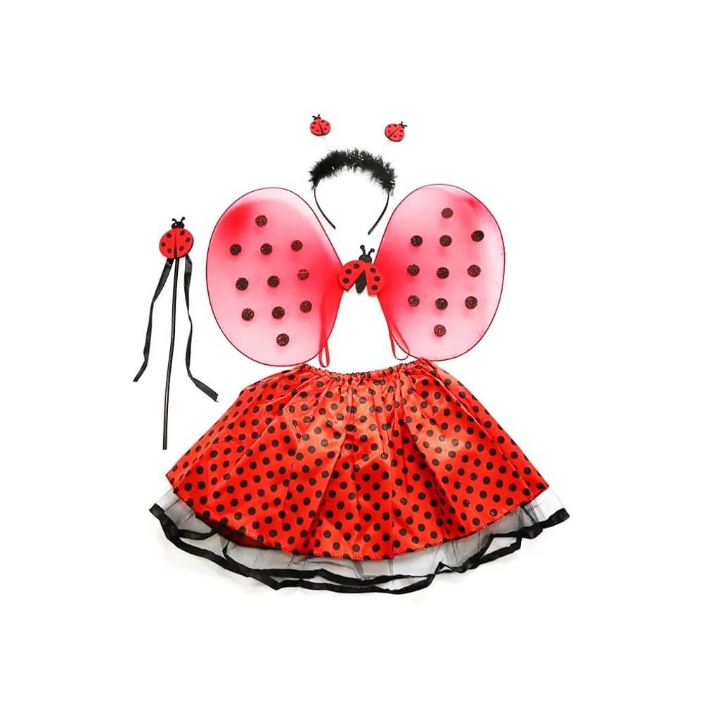 COCCI Set 4 Pièces – Ailes, Tutu, Tiare & Baguette - 47078 - Costumes enfant