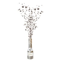 Bouteille canon à confettis 16 cm Argent - 93013 - Canons à confettis