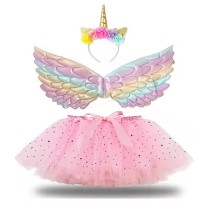 PINKY Set 3 Pièces – Ailes, Tutu & Tiare - 47079 - Costumes enfant
