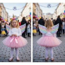 PINKY Set 3 Pièces – Ailes, Tutu & Tiare - 47079 - Costumes enfant