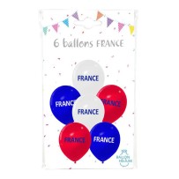 6 Ballons Latex Imprimés France 30 cm - 36440-3 - Ballons Latex Imprimés