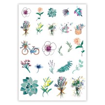 Tatouages Éphémères – Fleurs - 23409 - Strass & Paillettes