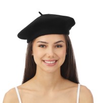 Béret en Laine Noir Adulte - 46501 - Chapeaux