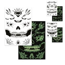 Tatouages Éphémères Halloween Phosphorescent – Modèle Aléatoire - 23659 - Strass & Paillettes