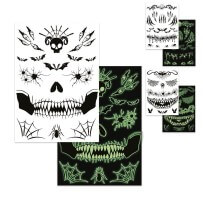 Tatouages Éphémères Halloween Phosphorescent – Modèle Aléatoire - 23659 - Strass & Paillettes