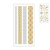 Tatouages Éphémères Or/Argent – Modèle Aléatoire - 23739 - Strass & Paillettes
