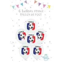6 Ballons Imprimés Drapeau France - 36437F - Ballons Latex Imprimés