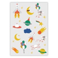 Tatouages Éphémères – Espace - 23870 - Strass & Paillettes