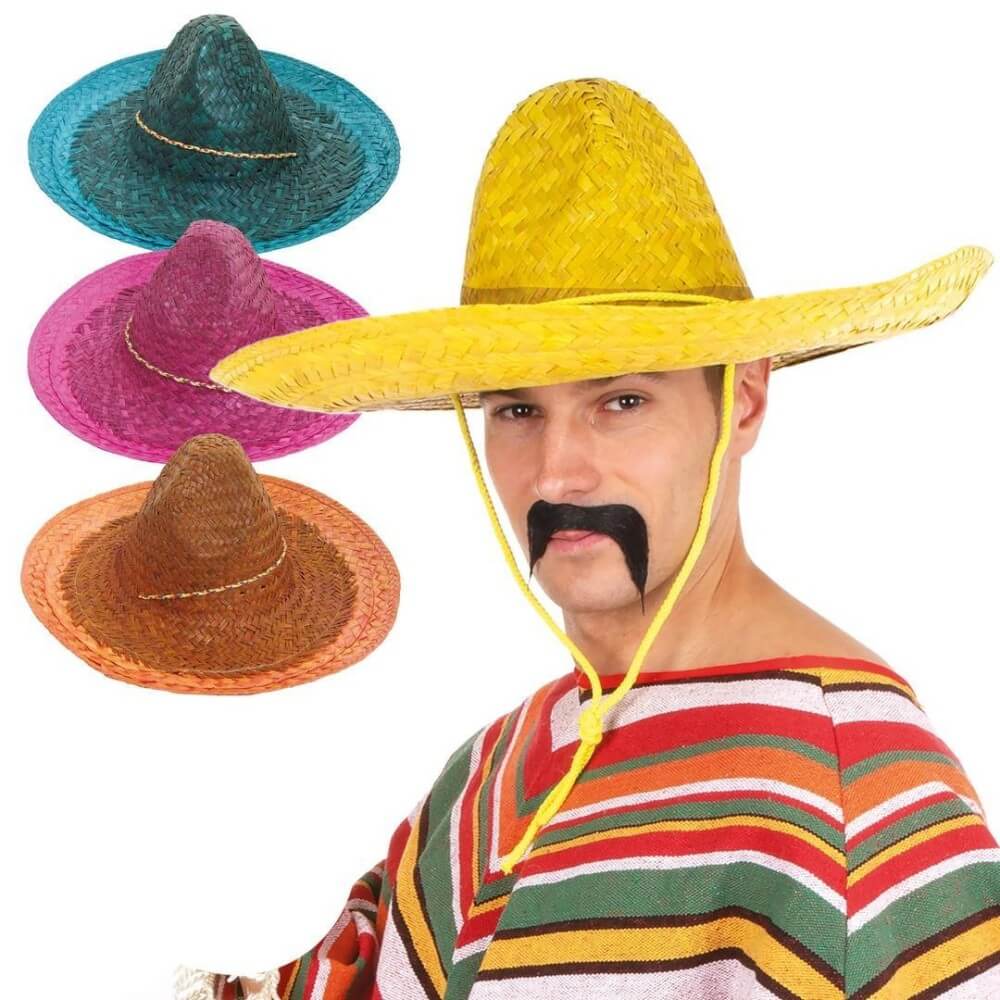 Sombrero Paille Adulte Couleur Aléatoire - 50800 - Chapeaux