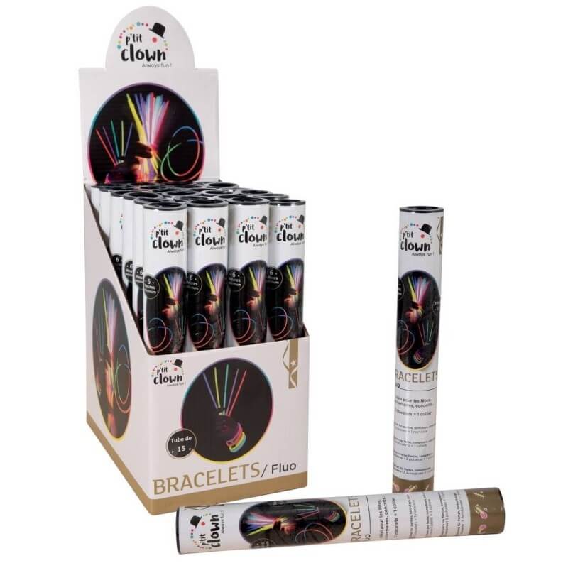 Bracelets fluorescents - Lot de 15 - 14614 - Accessoires Fluo & Lumineux