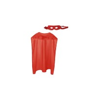 Set Héros Rouge – Loup & Cape 90 cm - B71050 - Costumes adulte