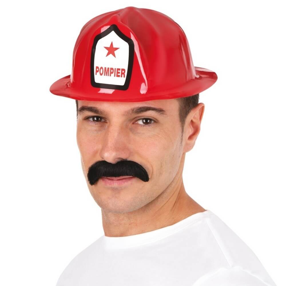 Casque de Pompier Rouge Adulte - 60100 - Chapeaux