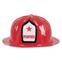 Casque de Pompier Rouge Adulte - 60100 - Chapeaux