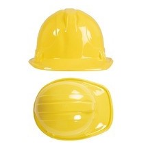 Casque de Chantier Jaune Adulte - 60550 - Chapeaux