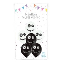 6 Ballons Latex 30 cm – Poupée Voodoo - 36493 - Ballons Latex Imprimés