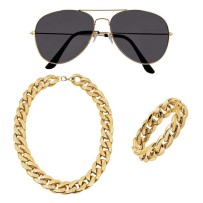 Set Pimp collier, bracelet et lunettes - B33200 - Bijoux fantaisie