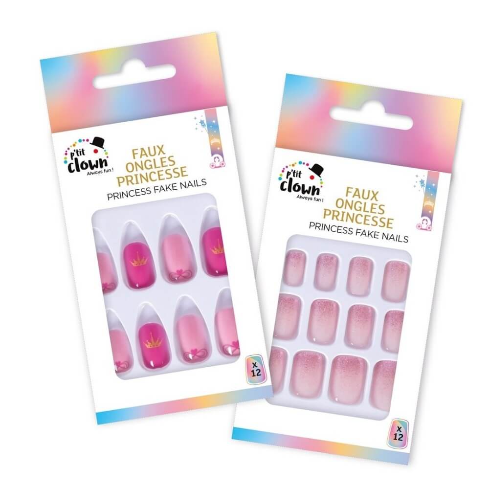 Faux Ongles – 2 Modèles Aléatoires – Princesse - 24517 - Faux Ongles & Faux Cils