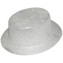 Chapeau Haut de Forme Argenté Adulte - 63551 - Chapeaux