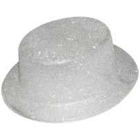 Chapeau Haut de Forme Argenté Adulte - 63551 - Chapeaux